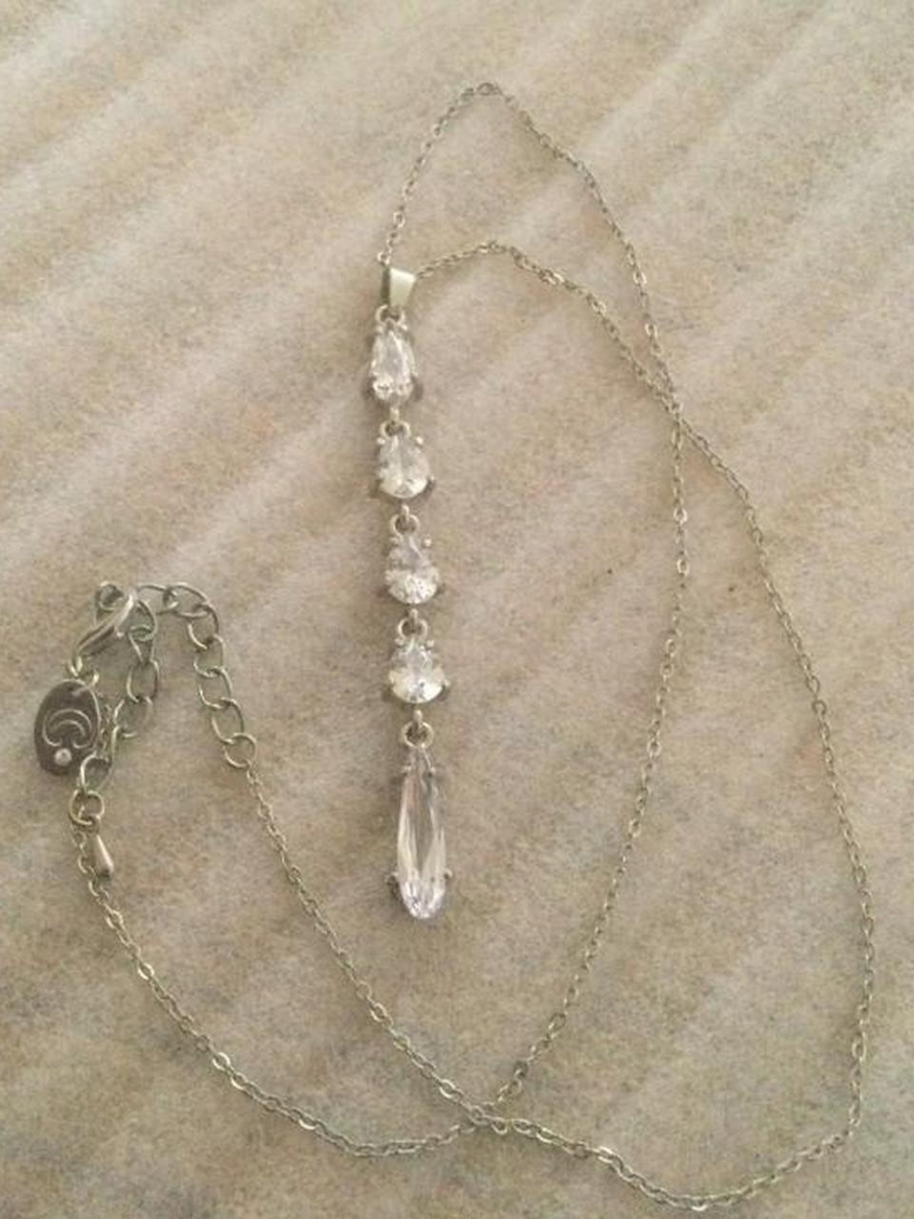 Rhinestone Drop Necklace
